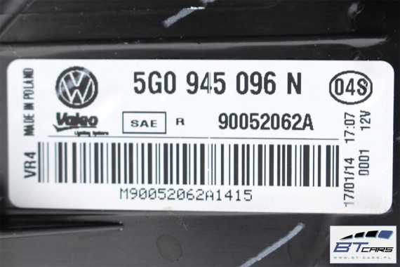 VW E-GOLF VII 7 TYŁ ZDERZAK tylny + KLAPA BAGAŻNIKA + LAMPY lampa Kolor: LC9A - biały (pure white) 5G