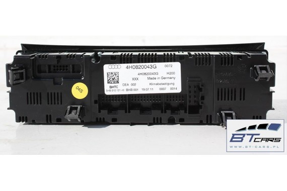 AUDI A8 PANEL KLIMATYZACJI KLIMY 4H0820043G 4H0 820 043 G 4H0820043D 4H0820043K moduł sterownik 4H0820043D 4H0820043G 4H0820043K