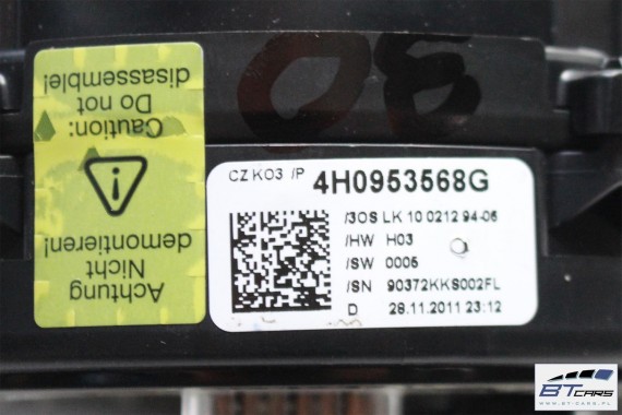 VW AUDI A6 A7 A8 FL TAŚMA AIR BAG 4H0953568G 4H0953568H pierścień air bag 4H0 953 568 4H0953568E 4H0953568G 4H0953568H 4H0953568