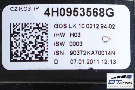 VW AUDI A6 A7 A8 FL TAŚMA AIR BAG 4H0953568G 4H0953568H pierścień air bag 4H0 953 568 4H0953568E 4H0953568G 4H0953568H 4H0953568