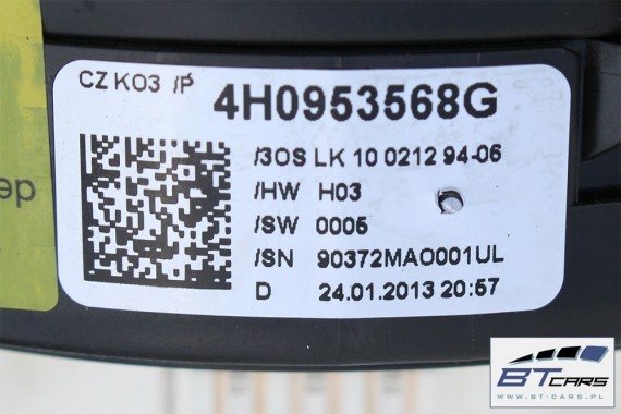 VW AUDI A6 A7 A8 FL TAŚMA AIR BAG 4H0953568G 4H0953568H pierścień air bag 4H0 953 568 4H0953568E 4H0953568G 4H0953568H 4H0953568