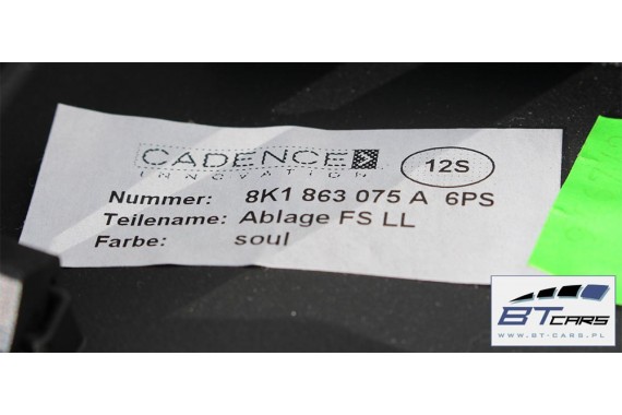 AUDI A4 A5 SCHOWEK KONSOLI KIEROWCY 8K1863075A Kolor: 6PS - czarny soul  8K1 863 075 A 8K 8T 8K1863075D 8K1863075