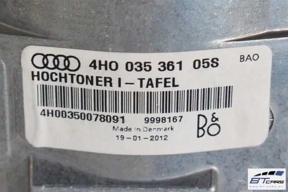 AUDI A8 GŁOŚNIKI WZMACNIACZ BANG & OLUFSEN 4H D4 4H0035465 4H0035466 4H0035300 4H0035299 4H0035825 4H0035826 4H0035361 ZESTAW S8