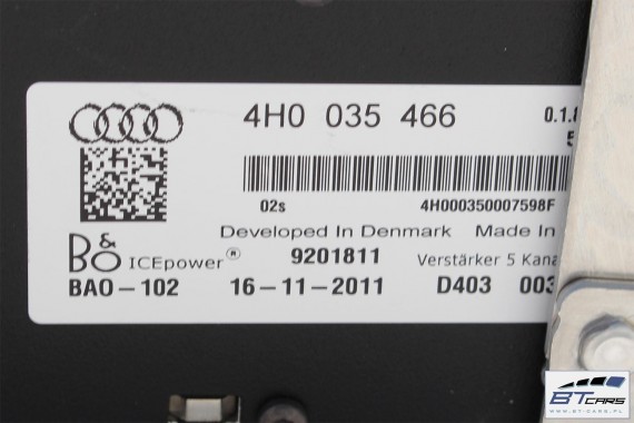 AUDI A8 GŁOŚNIKI WZMACNIACZ BANG & OLUFSEN 4H D4 4H0035465 4H0035466 4H0035300 4H0035299 4H0035825 4H0035826 4H0035361 ZESTAW S8