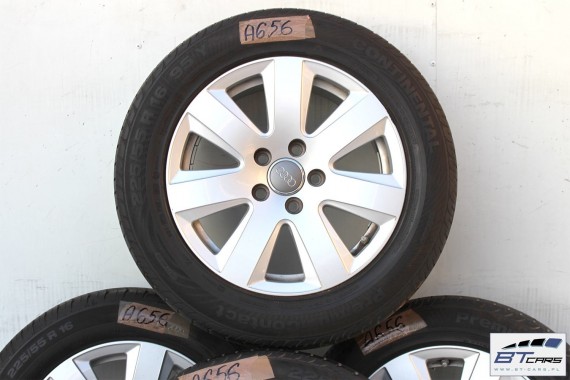 AUDI A4 A6 FELGI 16 OPONY LATO KOŁA felga 4F0601025P 7,5J*16H2 ET45 opona Continental PremiumContact 225/55/16 95Y 8E, 8K, 4F