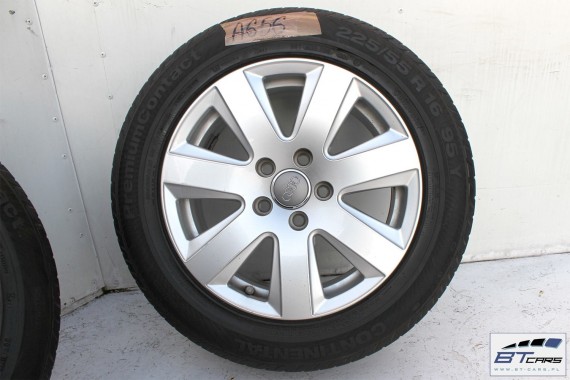 AUDI A4 A6 FELGI 16 OPONY LATO KOŁA felga 4F0601025P 7,5J*16H2 ET45 opona Continental PremiumContact 225/55/16 95Y 8E, 8K, 4F