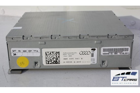 AUDI A8 TUNER RADIOWY RADIO UNIT 4H0035061E 4H0035061EX ANALOGOWO CYFROWY RADIA producent Harman / Becker 4H0035061E 4H0035061
