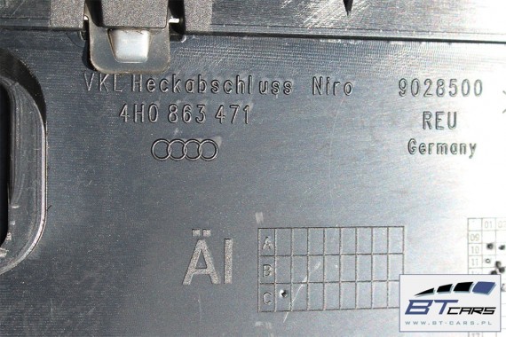 AUDI A8 LIFT BOCZEK DYWAN BAGAŻNIKA TAPICERKA 4H0863879 4H0863880 4H0863471 4H0863463 4H D4 boczki bagażnik tapicerka