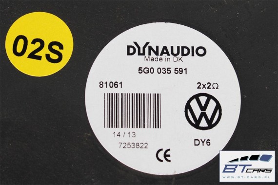 VW GOLF 7 SPORTSVAN GŁOŚNIKI DYNAUDIO WZMACNIACZ 5G0035456 1K8035453 5G0035591 517858122A głośnik nagłośnienie komplet