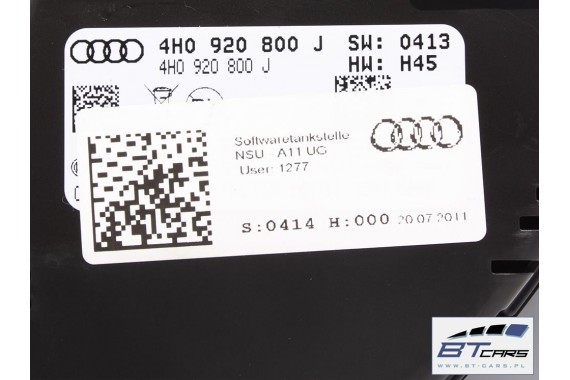 AUDI A8 ZEGARY LICZNIKI BENZYNA HYBRID 4H0920800J 4H0 920 800 J ZEGAR HYBRYDOWY ZESTAW WSKAŹNIKÓW 4H 2010-