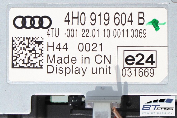 AUDI A8 MONITOR 8'' WYSWIETLACZ LCD 8 CALI 4H0919604B 4H0919604C 4H0919604D 4H0919604F 4H0919604G 4H0919604H 4H0 919 604 B 4H d4