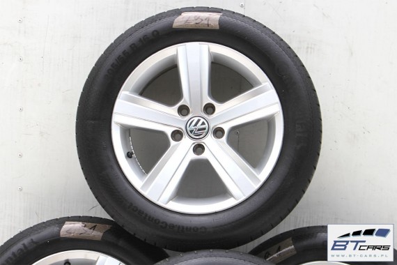 VW GOLF 7 VII , SPORTSVAN FELGI 16 OPONY LETNIE KOŁA felga 5G0601025P 6,5J*16H2 ET46 opona Continental Conti.eContact 205/55/16