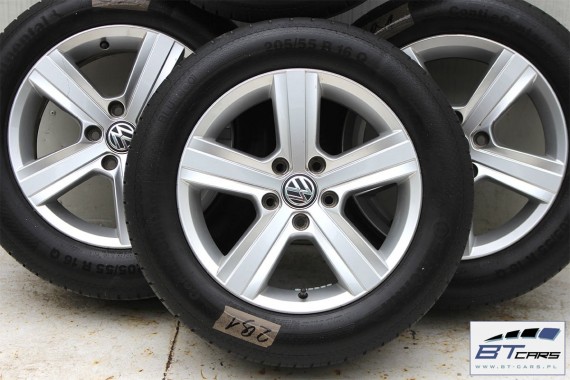 VW GOLF 7 VII , SPORTSVAN FELGI 16 OPONY LETNIE KOŁA felga 5G0601025P 6,5J*16H2 ET46 opona Continental Conti.eContact 205/55/16