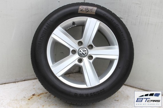 VW GOLF 7 VII 7 SPORTSVAN FELGI 16 OPONY LETNIE KOŁA felga 5G0601025P 6,5J*16H2 ET46 opona Continental Conti.eContact 205/55/16