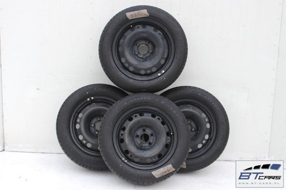 VW POLO AUDI A1 FELGI STALOWE 15 OPONY LATO KOŁA felga 6R0601027S/AD 6J*15H2 ET38 opona Goodyear DuraGrip 185/60/15 84H 6R 6C 8X