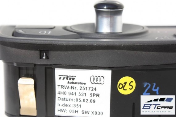 AUDI A8 PRZEŁĄCZNIK WŁĄCZNIK ŚWIATEŁ 4H0941531 5PR czarny 4H0 941 531 4H0941531C 4H 4H0941531 4H0941531 4H0941531 4H0941531 d4