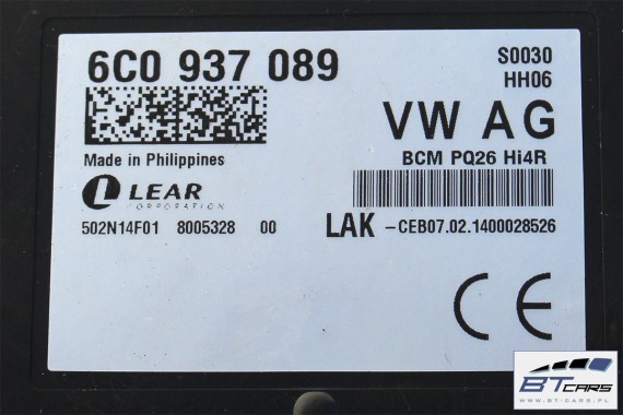 VW POLO SKODA SEAT STEROWNIK BORDNETZ 6C0937089 moduł BCM 6C0937089A 6C0937089B 6C0937089C 6C0937089D 6C0 937 089 6C0937089