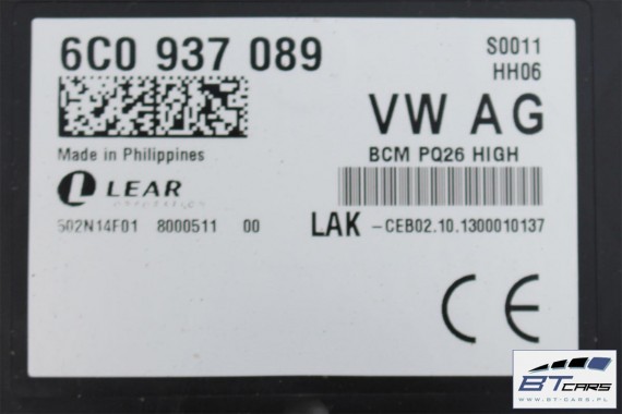 VW POLO SKODA SEAT STEROWNIK BORDNETZ 6C0937089 moduł BCM 6C0937089A 6C0937089B 6C0937089C 6C0937089D 6C0 937 089 6C0937089