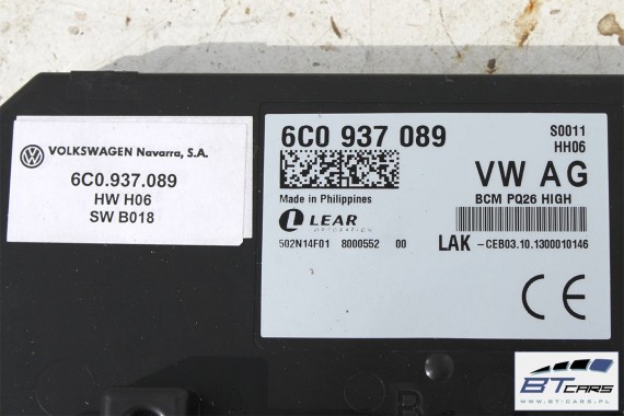 VW POLO SKODA SEAT STEROWNIK BORDNETZ 6C0937089 moduł BCM 6C0937089A 6C0937089B 6C0937089C 6C0937089D 6C0 937 089 6C0937089