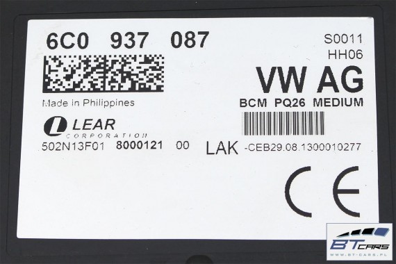 VW POLO SKODA SEAT STEROWNIK BORDNETZ 6C0937089 moduł BCM 6C0937089A 6C0937089B 6C0937089C 6C0937089D 6C0 937 089 6C0937089