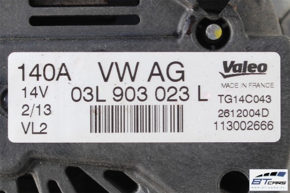 VW AUDI SEAT SKODA ALTERNATOR 140A 03L903023L 03L 903 023 03L903023LX VALEO TG14C043 03L903023LX 03L903023L 03L903023L 03L903023