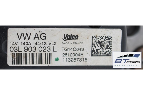 VW AUDI SEAT SKODA ALTERNATOR 140A 03L903023L 03L 903 023 03L903023LX VALEO TG14C043 03L903023LX 03L903023L 03L903023L 03L903023