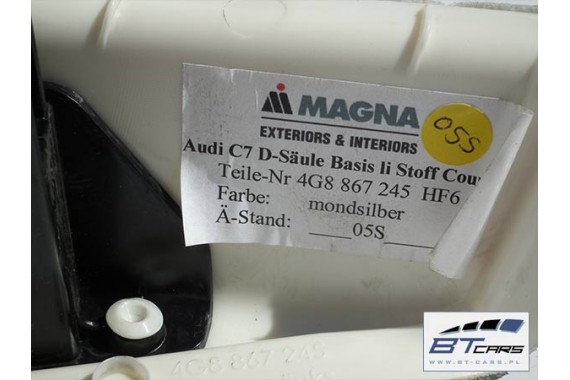 AUDI A7 SŁUPEK A POSZYCIE szary 4G8867233 4G88672334 4G8867233 4G88672334 4G8867233 4G88672334 4G8867233B 4G88672334B 4G8867233