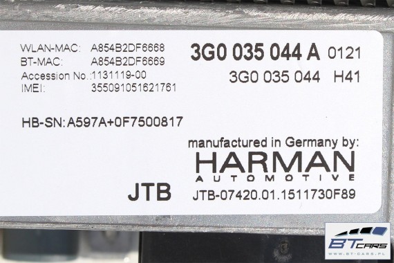 VW GOLF 7 FL B8 CZYTNIK NAVI SD SIM 3G0035044A 3G0 035 044 A 3G0035044 3G0035044 radio 3G0035044A 3G0035044 3G0035044A MiB II 2