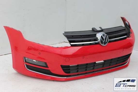 VW GOLF 7 VII PRZÓD maska błotniki zderzak pas przedni wzmocnienie błotnik Kolor LY3D czerwony 5G Highline belka High line