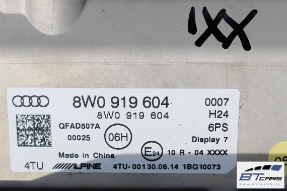 AUDI A4 A5 MONITOR EKRAN LCD WYŚWIEWTLACZ 8W0919604 8W 7 CALI 8W0 919 604 8W0919604 8W1919604 8W091960 8W0919604 8W1919604