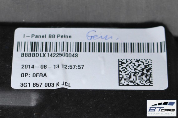 VW PASSAT B8 KONSOLA DESKA ROZDZIELCZA KOKPIT PULPIT 3G1857003K 3G1 857 003 K Kolor: JCL - naturlny brąz 3G 3G1857003K 3G1857003