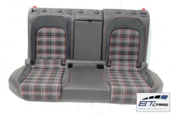 VW GOLF 7 VII GTi FOTELE KOMPLET FOTELI siedzeń siedzenia fotel tapicerka 5G 5G0 skóra alcantara czarny czerwony 5 drzwi 5G4