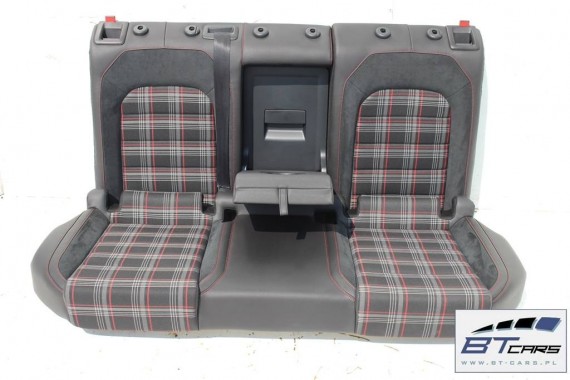 VW GOLF 7 VII GTi FOTELE KOMPLET FOTELI siedzeń siedzenia fotel tapicerka 5G 5G0 skóra alcantara czarny czerwony 5 drzwi 5G4