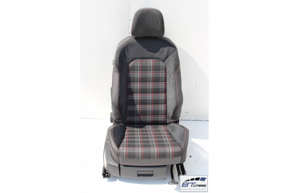 VW GOLF 7 VII GTi FOTELE KOMPLET FOTELI siedzeń siedzenia fotel tapicerka 5G 5G0 skóra alcantara czarny czerwony 5 drzwi 5G4