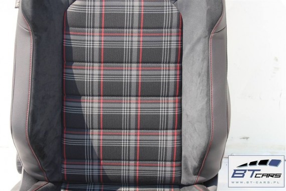 VW GOLF 7 VII GTi FOTELE KOMPLET FOTELI siedzeń siedzenia fotel tapicerka 5G 5G0 skóra alcantara czarny czerwony 5 drzwi 5G4