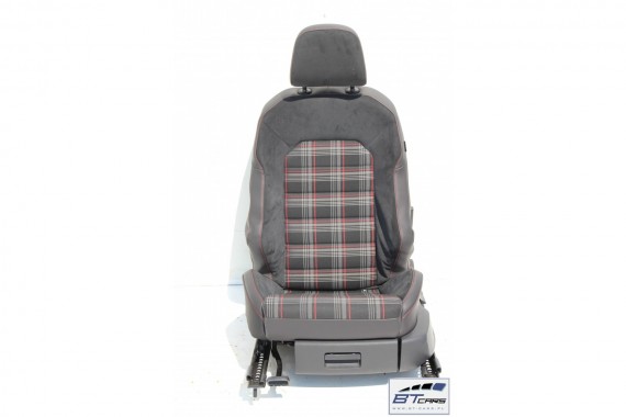 VW GOLF 7 VII GTi FOTELE KOMPLET FOTELI siedzeń siedzenia fotel tapicerka 5G 5G0 skóra alcantara czarny czerwony 5 drzwi 5G4
