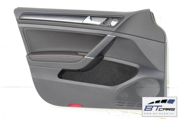 VW GOLF 7 VII GTi FOTELE KOMPLET FOTELI siedzeń siedzenia fotel tapicerka 5G 5G0 skóra alcantara czarny czerwony 5 drzwi 5G4