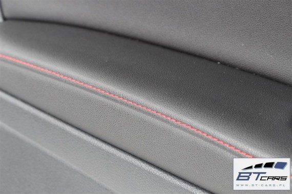 VW GOLF 7 VII GTi FOTELE KOMPLET FOTELI siedzeń siedzenia fotel tapicerka 5G 5G0 skóra alcantara czarny czerwony 5 drzwi 5G4