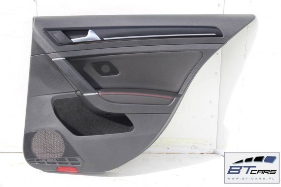 VW GOLF 7 VII GTi FOTELE KOMPLET FOTELI siedzeń siedzenia fotel tapicerka 5G 5G0 skóra alcantara czarny czerwony 5 drzwi 5G4