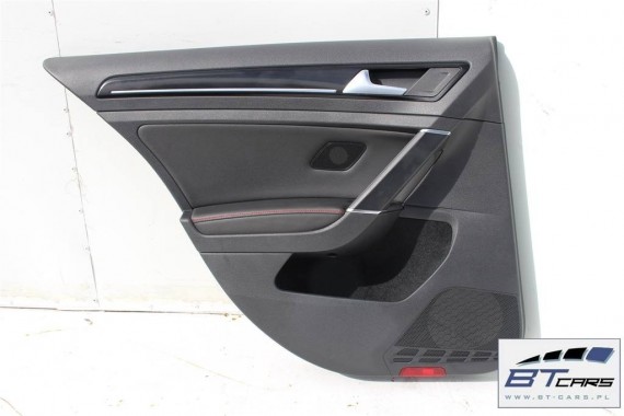 VW GOLF 7 VII GTi FOTELE KOMPLET FOTELI siedzeń siedzenia fotel tapicerka 5G 5G0 skóra alcantara czarny czerwony 5 drzwi 5G4