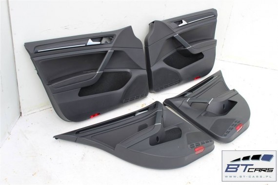 VW GOLF 7 VII GTi FOTELE KOMPLET FOTELI siedzeń siedzenia fotel tapicerka 5G 5G0 skóra alcantara czarny czerwony 5 drzwi 5G4