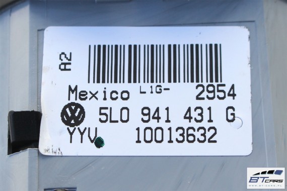 SKODA YETI PRZEŁĄCZNIK WŁĄCZNIK ŚWIATEŁ 5L0941431G 5L0 941 431 G PRZEŁĄCZNIKI WŁĄCZNIKI ŚWIATŁA 5L0941431G 5L0941431G 5L0941431