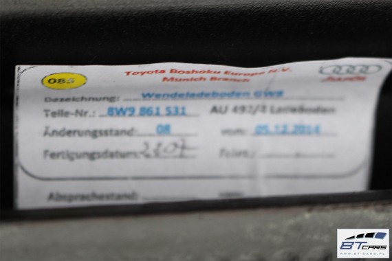 AUDI A4 KOMBI BOCZEK DYWAN PAS BAGAŻNIKA 8W9863879A 8W9863880A 8W9863531 8W9864483 boczki bagażnik tapicerka 8W Avant Allroad B9
