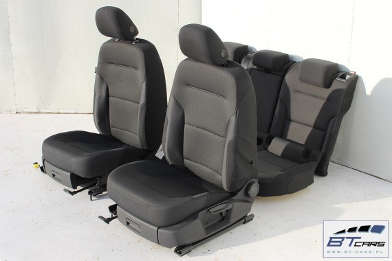 VW GOLF 7 VII FOTELE KOMPLET FOTELI siedzeń siedzenia fotel tapicerka 5G 5G4 welur kolor czarny 5G0