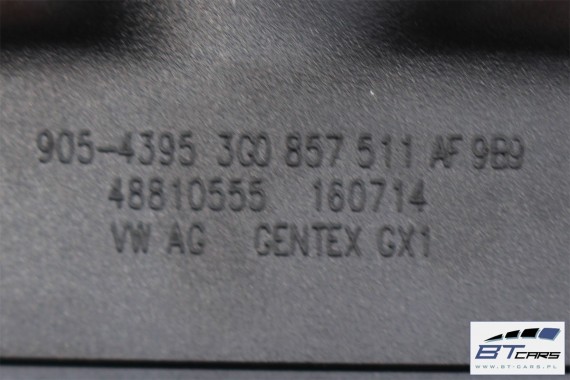 VW PASSAT B8 LUSTERKO WEWNĘTRZNE 3G0857511AF wsteczne 3G0 857 511 AF Kolor: 9B9 - czerń satynowa