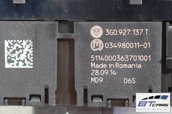 VW PASSAT B8 PRZYCISKI PANEL PRZYCISK 3G0927137T