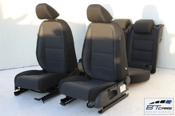 VW GOLF VI 6 FOTELE KOMPLET FOTELI siedzeń siedzenia fotel tapicerka 5K 5K9 welur kolor czarny