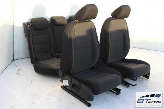 VW GOLF VI 6 FOTELE KOMPLET FOTELI siedzeń siedzenia fotel tapicerka 5K 5K9 welur kolor czarny