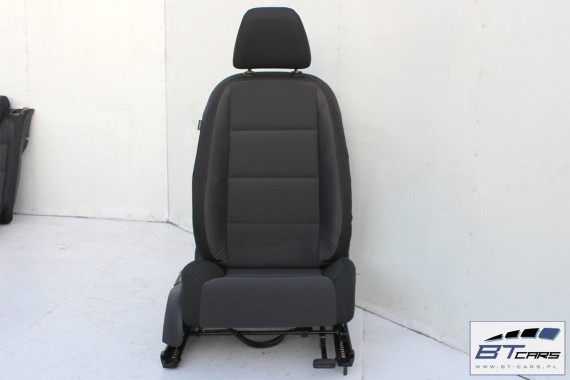 VW GOLF VI 6 FOTELE KOMPLET FOTELI siedzeń siedzenia fotel tapicerka 5K 5K9 welur kolor czarny