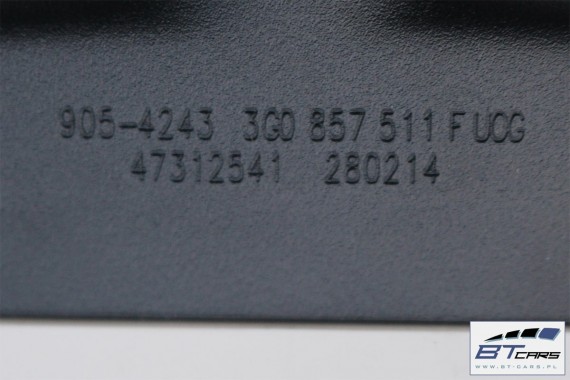 VW PASSAT B8 LUSTERKO WEWNĘTRZNE 3G0857511F wsteczne 3G0 857 511 F  Kolor: UOG - czerń satynowa / biały